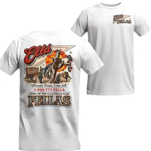 Ella Fellas T-shirt, Choosin' Texas Western Graphic Tee, Western Cowboy Tee, Rodeo Concert Graphic Shirt, Choosin Texas, Cowboy Unisex T-Shirt, Gift for Her, Womenswear, Menswear, Streetwear