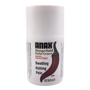 Greensations Anax Hot Pepper Hemorrhoid Relief Cream Targets Itching, Pain and Inflammation from Hemorrhoids - All Natural