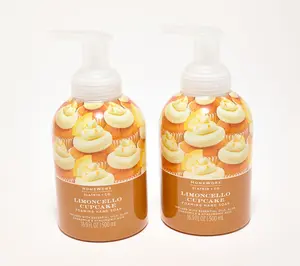 HomeWorx by Slatkin + Co. S/2 16oz Lemon Cupcake Foaming Hand Soap
