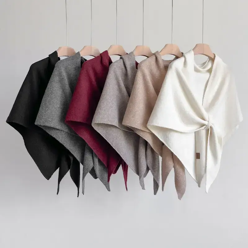 Chic Solid Color Women's Scarf- an elegant scarf suitable for daily wear and special events, multifunctional winter accessories, comfortable collar neck scarf or shawl, retro style suitable for casual and formal clothing, women's shawl and scarf