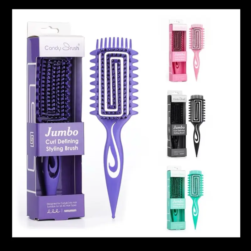 Curly Hair Brush Candybrush Curl Defining Brush for Detangling Shaping and Defining Curls for Women, Men, Wet & Dry Hair