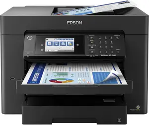 Epson Workforce Pro WF-7840 Wireless All-in-One Wide-Format Printer with Auto 2-Sided Print up to 13" x 19", Copy, Scan and Fax, 50-Page ADF, 500-sheet Paper Capacity, 4.3" Screen,Black
