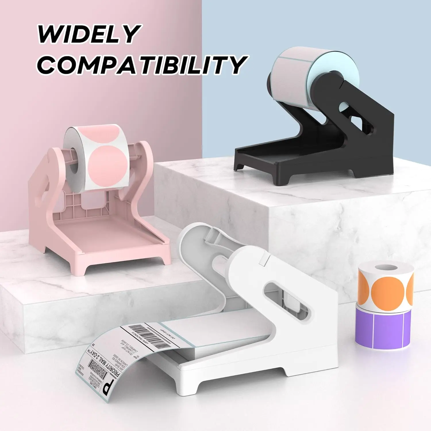Desktop Thermal Label Holder, Convenient Roll & Fold Organizer, Easy To Transport Label Holder, DIY Office Accessory for Home and Work, Desk Accessories, Desk Supplies, Desk Gadgets