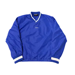 Mini Logo V-neck Windbreaker Blue