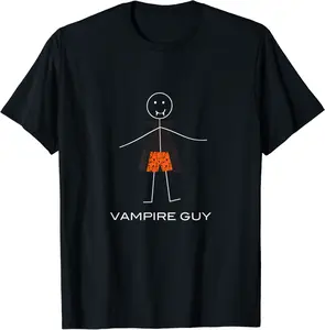 Funny Mens Vampire Halloween Boys T-Shirt - 43B07X98S276
