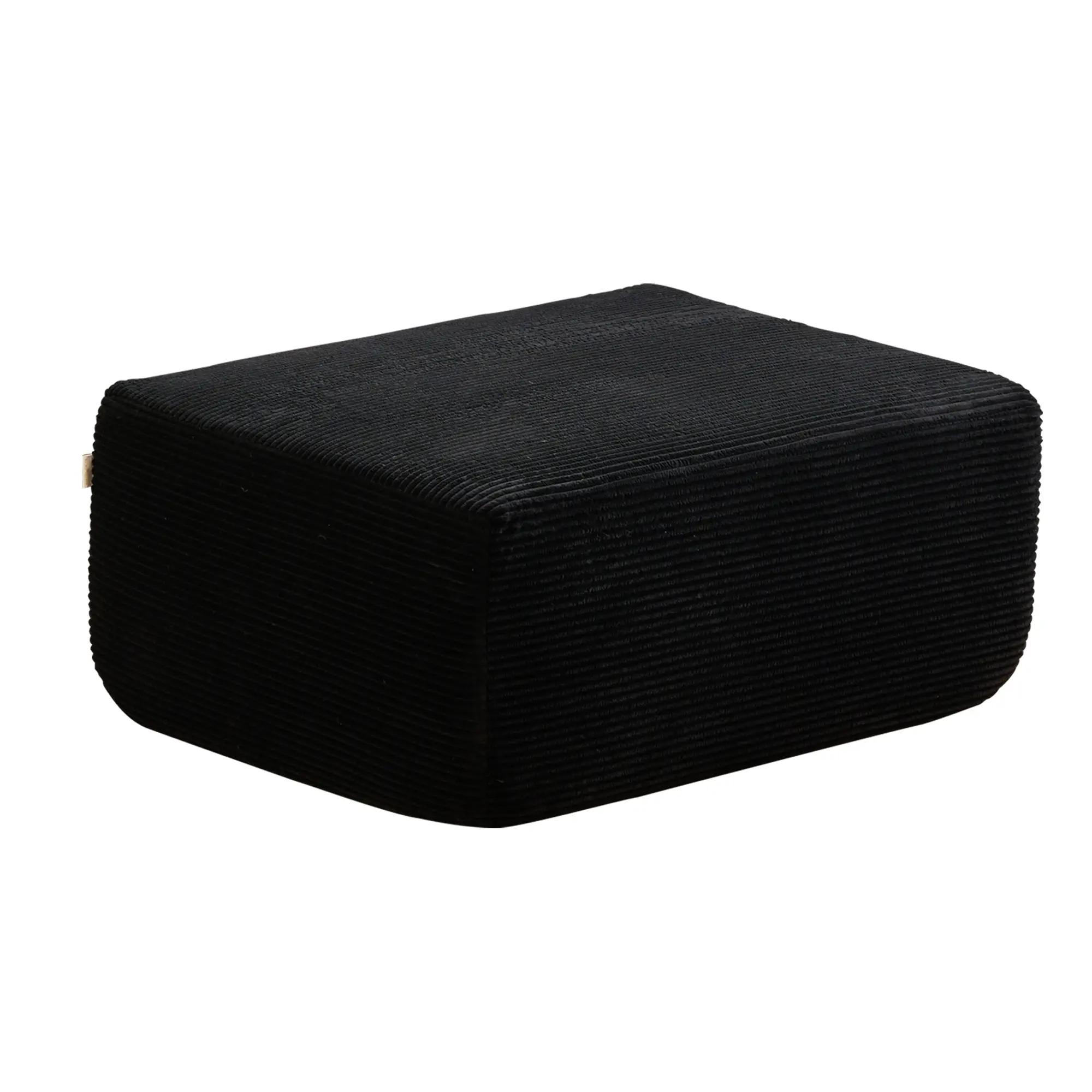 CAODOC 37 Inch Oversized Square Ottoman, Plush Corduroy Boneless Foot Rest with High Density Foam, Supports 350 lb, Cozy Floor Pouffe for Sofa Sectional, Living Room Entryway