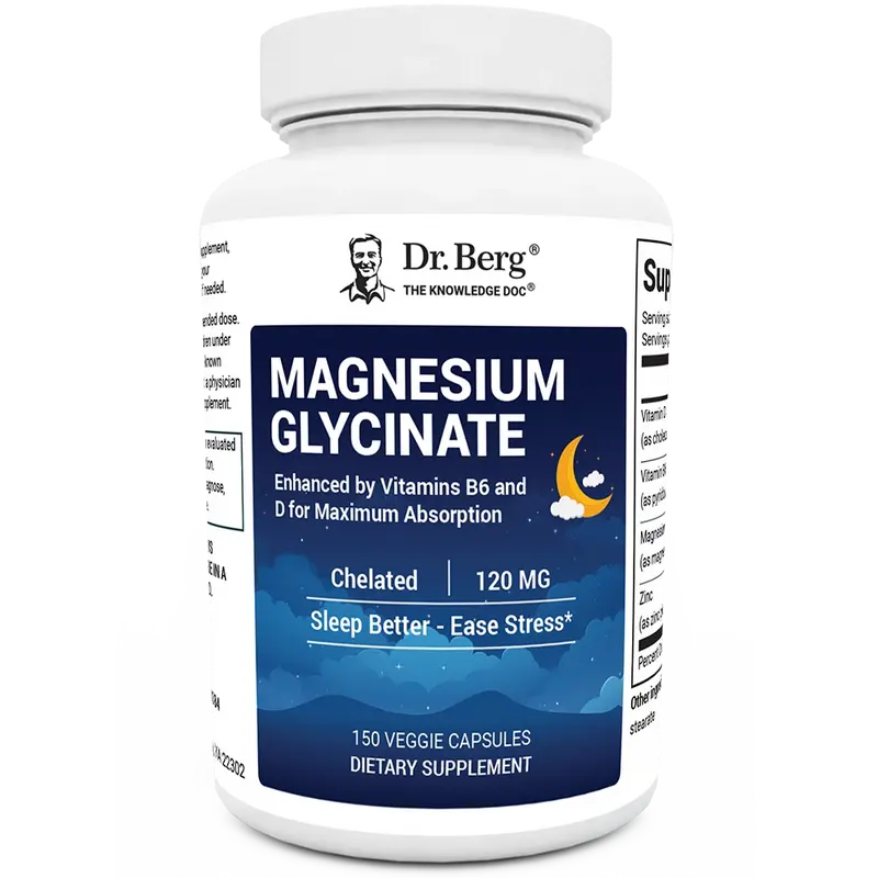 Dr. Berg Nutritionals Magnesium Glycinate - Supports Muscle Health & Nerve Function Healthcare Dietary Supplement