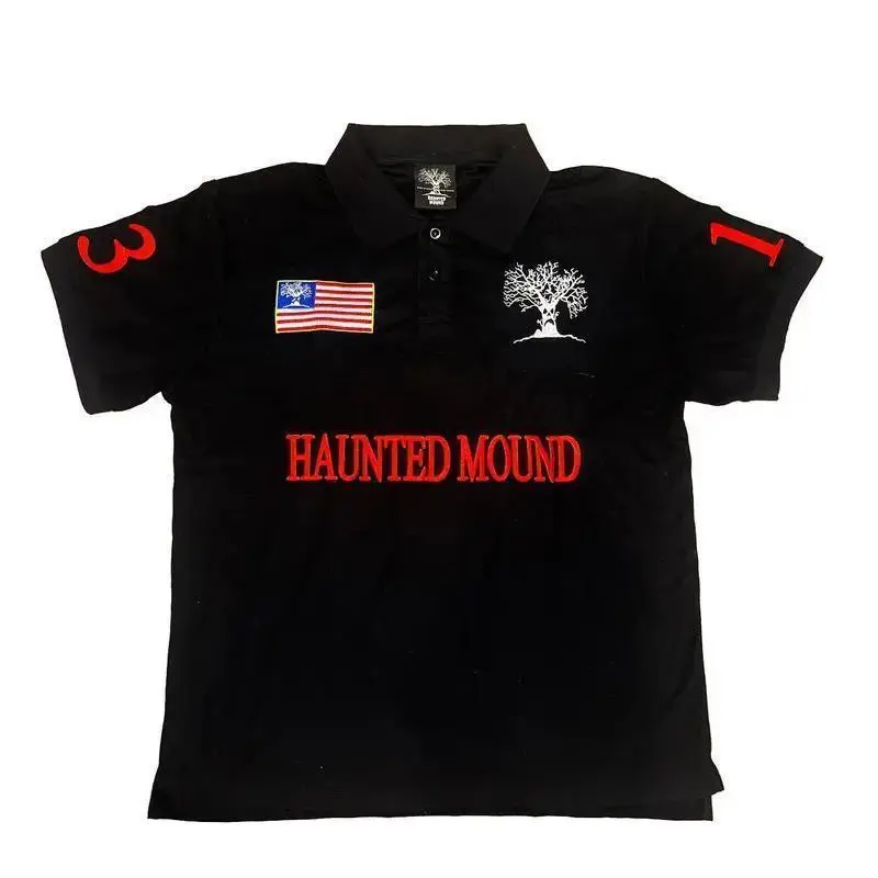 【早い者勝ち】HAUNTED MOUND ブラックポロシャツ haunted mound polo - TikTok Shop
