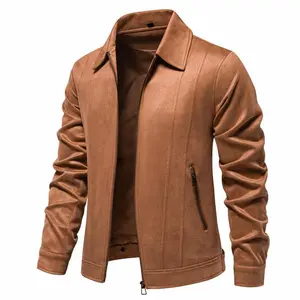 Men’s Autumn/Winter New-Style Turn-Down Collar Jacket – Trendy Outdoor Faux-Suede Jacket