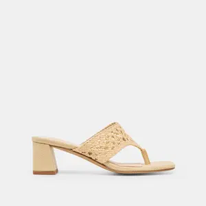 Dolce Vita BARLO HEELS LT NATURAL WOVEN RAFFIA