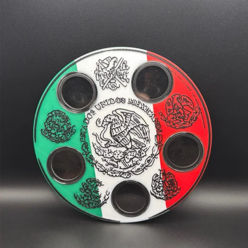 Durable Lightweight Flex Plastic Libertad Multi-Coin Capsule Hold Display Holder, Home Organizer Shelf for Stack Collectors’ Coin Collection Storage