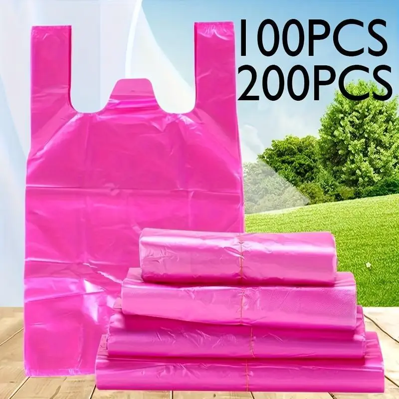 Large Thickened Multi-Functional Supermarket Shopping Bags, Grocery Store Bags, Vest Bags, Disposable Bags, Plastic Bags