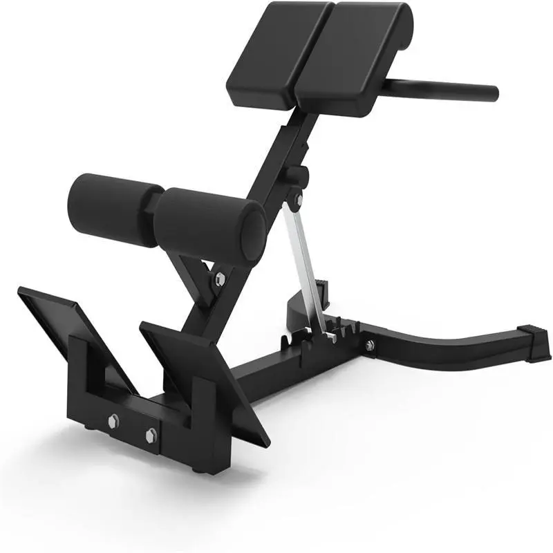 Black Roman Chair Back Extension, Dual Adjustable Back Extension Bench for Home Gym, Adjustable Back Exercise Machine Weight Capacity 330 Lbs, for Core Workout/Lower Back Pain Relief