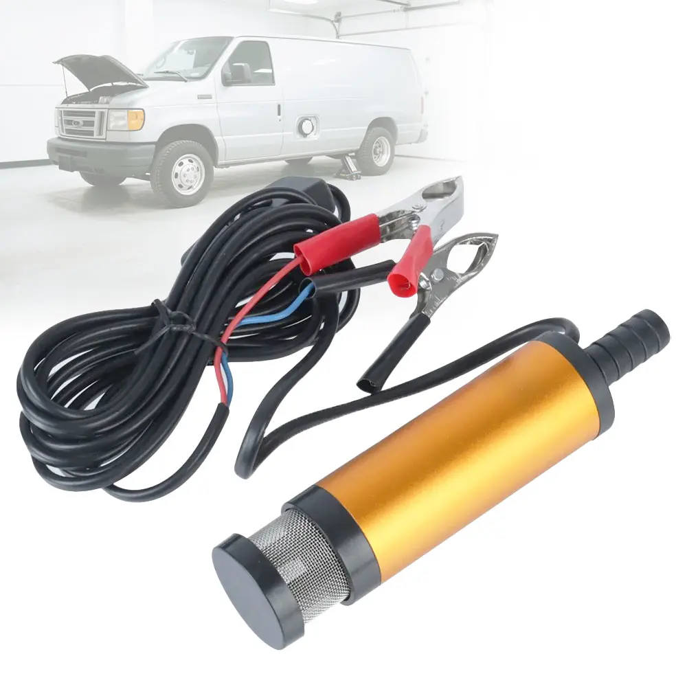 12V/24v Portable Oil Pump, Portable Liquid Pump, Efficient Pump, Dc Electric Submersible Mini Pump for Diesel Water Suction, Aluminum Alloy Case Fuel Transfer Pump