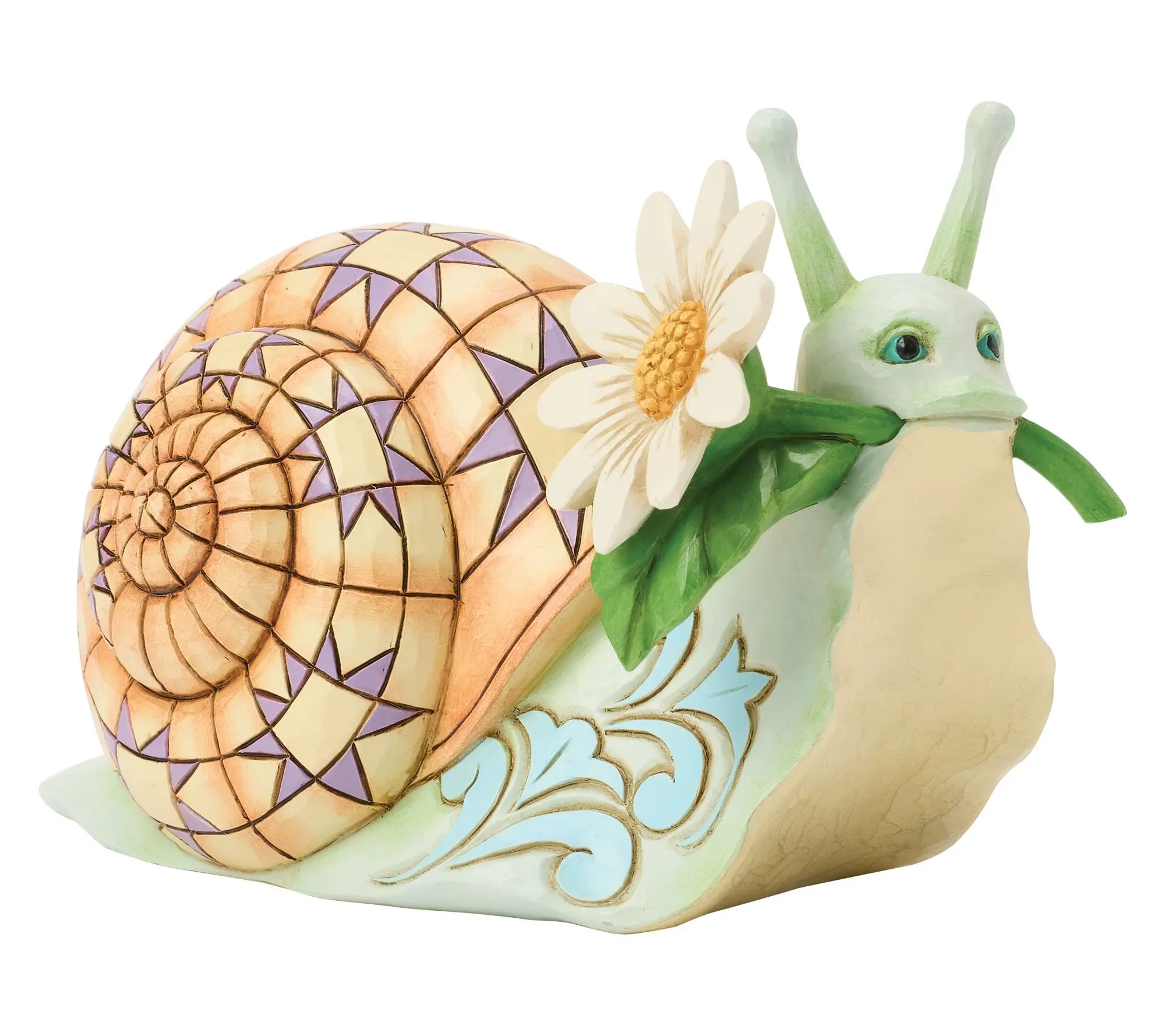 Jim Shore Heartwood Creek Snail with Daisy Flower Figurine 4"H