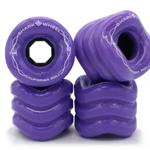 Shark Wheel 60mm 78A Purple California Roll Skateboard Wheels for Smooth Performance and Durability