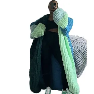 Luxury Wool Chunky Knits Wool Casual Knitwear Womenswear Hip Soft Style