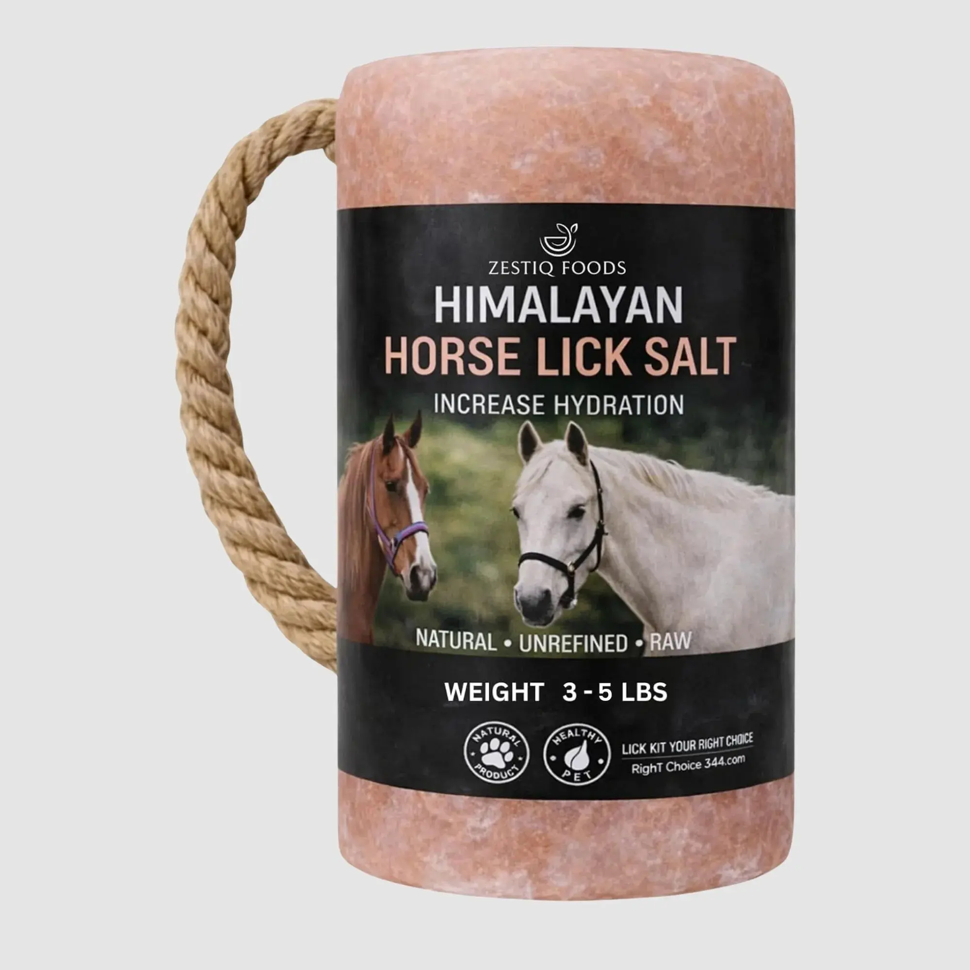 ZF HIMALAYAN PINK ROCK SALT, ANIMAL LICK SALT  3-5 LB (1-PACK)