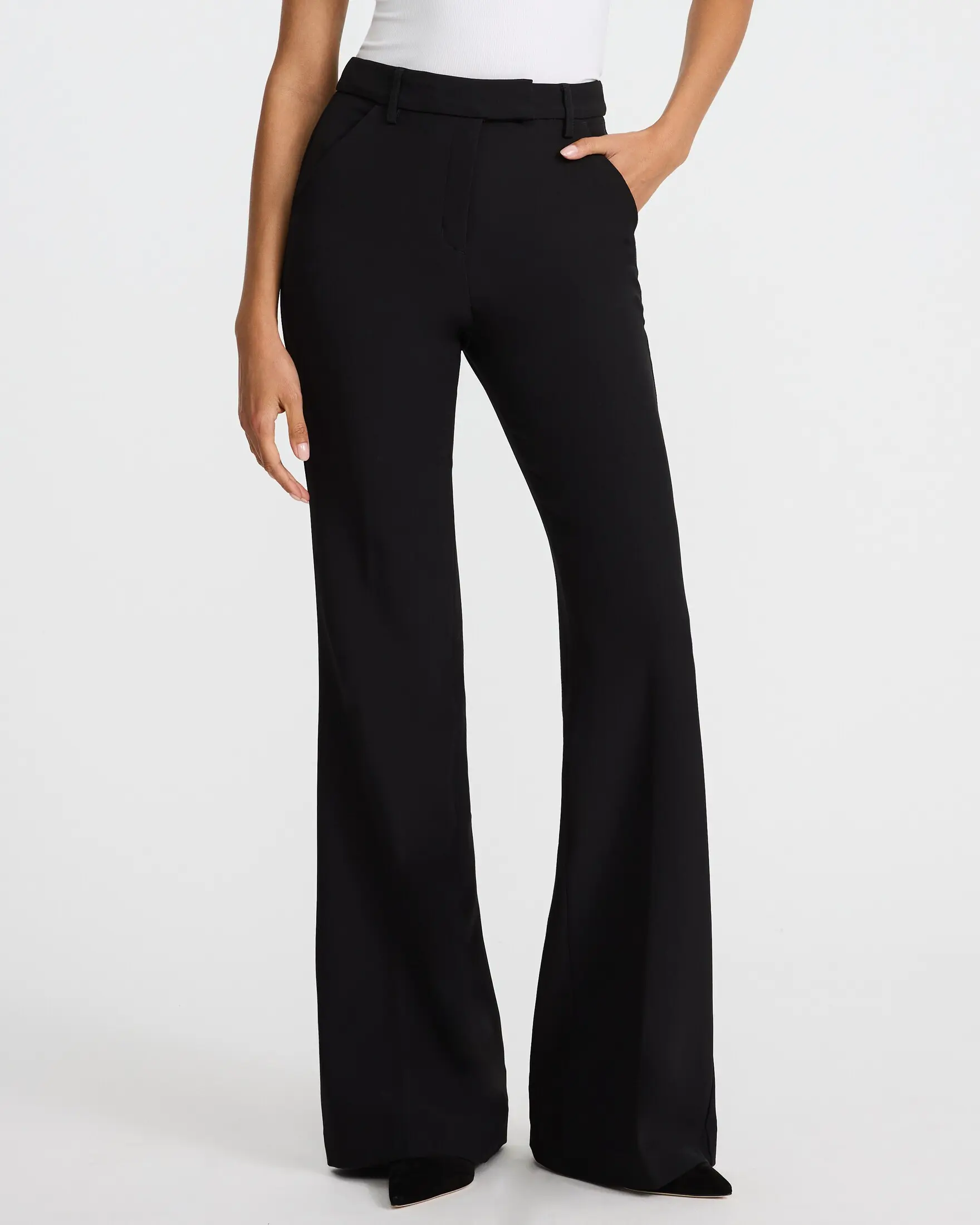 Express Editor High Waisted Slim Flare Pant in Studio Stretch Twill