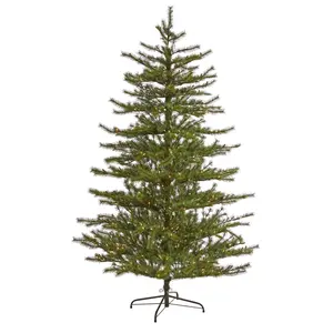 7’ Vancouver Mountain Pine Artificial Christmas Tree with 450 Clear Lights and 1762 Bendable Branches