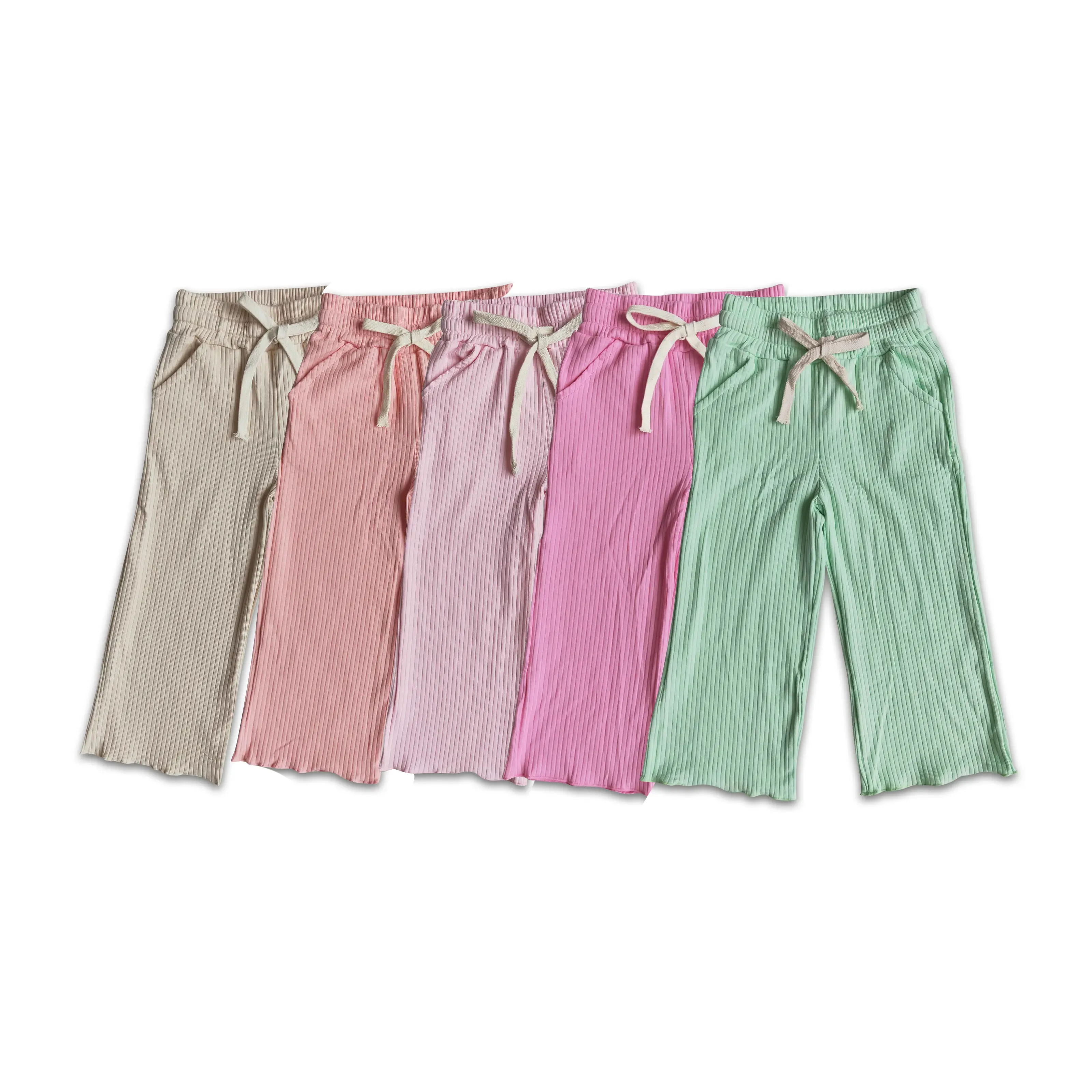 Girls' Cotton Wide-Leg Pants, 4t Kids' Fashion Bottoms