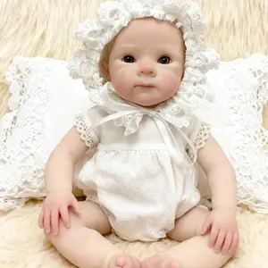 13-Inch Painted Full-Body Silicone Doll, Ultra Realistic Reborn Baby Doll, Can Open Mouth for Bathing, High-Quality Collectible Toy