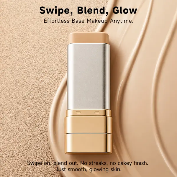 2-in-1 Concealer & Foundation Stick – Full Coverage, Waterproof, Long-Wear Makeup Base for Flawless Skin