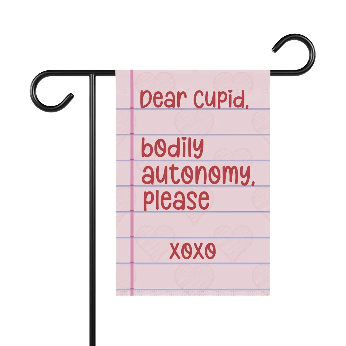 Feminist Bodily Autonomy Valentines Day Decor Yard Flag Funny Cute Cupid Liberal Feminism Garden Political Sign
