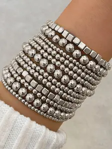 Minimalist Classic Beaded Bracelet Set, Boho Beaded Band, Fashion Jewelry for Party, Daily Clothing Decor, Trendy All-match & Exquisite Jewelry for Birthday Gift, Boho Style Bracelet