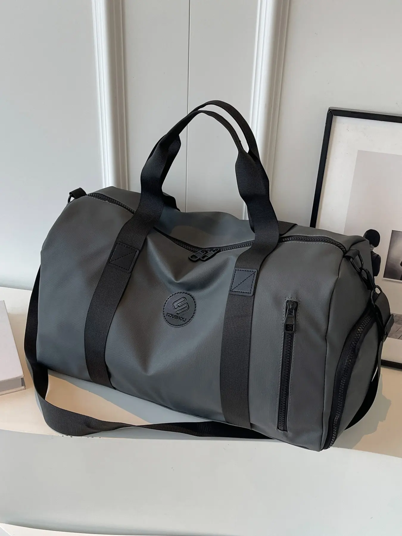 Large Capacity Perfect Travel Bag with Shoe Compartment, Multi-Functional Sports Yoga Backpack, Handheld Short Trip Luggage Organizer, Waterproof Travel Duffle Weekender Bag, High Large Capacity