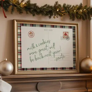Christmas Postcard Print, Funny Christmas Wall Art, Holiday Postcard Wall Art, Christmas Aesthetic, Christmas Poster, Santa Print