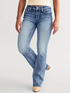 Micro Stretch Denim Jeans - Comfortable Soft Breathable Casual Women's Clothing for Everyday Wear