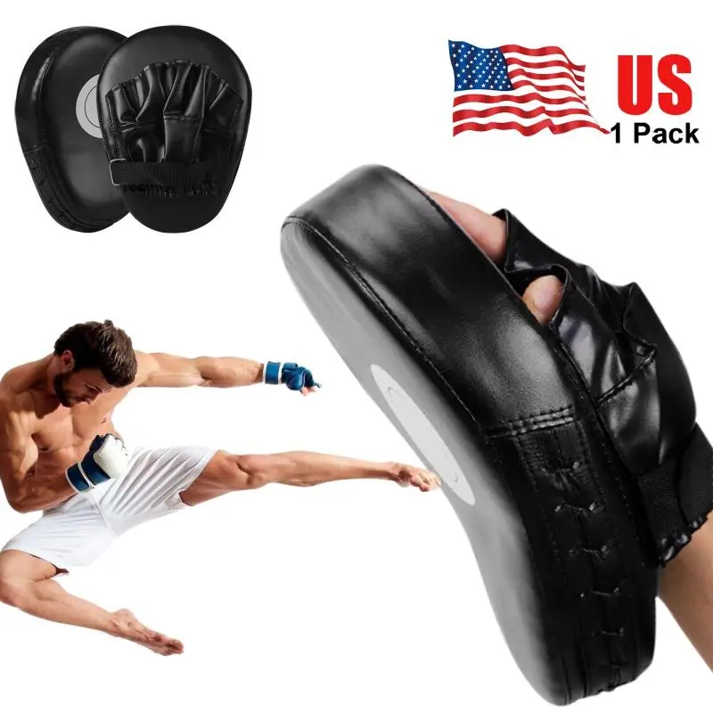 Summerwins Faux Leather Curved Boxing Focus Mitts - Martial Arts Training Hand Pads with Better Fit, Protection, Versatile for All Ages, Ideal for Training, Father’s Day Gift Option, Curved Design, Perfect For Training, Versatile Equipment