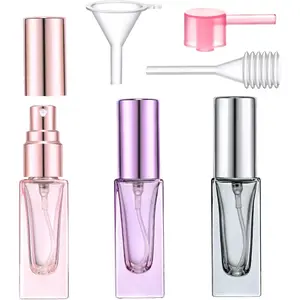 Travel Perfume Atomizer Refillable, 3 count 5ML/0.17oz Mini Spray Bottles Fine Mist Cologne Travel Bottle Glass Perfume Bottles Empty Travel Size Perfume Refill Bottle