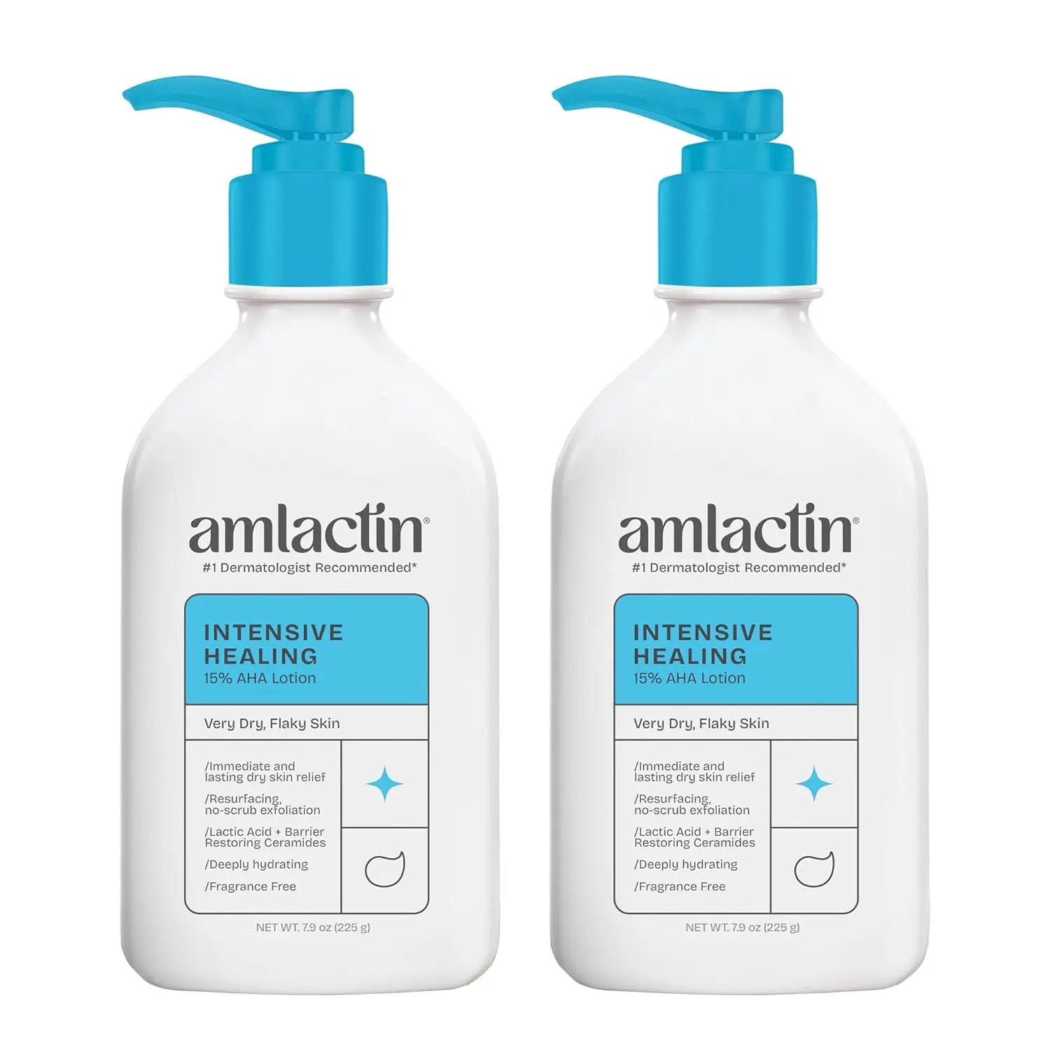 AmLactin Intensive Healing Body Lotion, 15% Lactic Acid, 7.9 oz, 2 Pack
