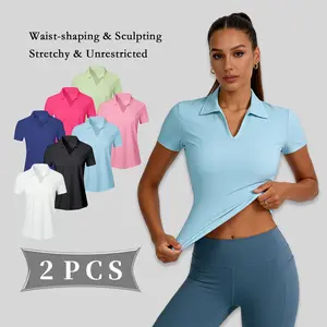 BUY 1 TAKE 1 Women's Solid Color Sports PoloShirt, Breathable Comfortable Short SleeveCollared Top for Golf Baseball Tennis, LadiesSummer Sportswear