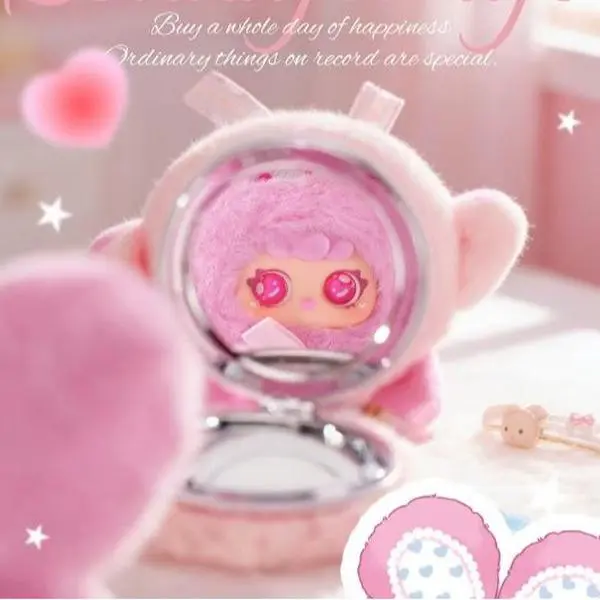 【OK】--Migo Sugar Heart Soft Makeup Mirro Plush MysteryBoxes Bag Pendant Bunny Plush Dolls Soft Collectibles