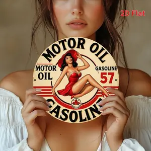 Vintage Iron Round Tin Sign, Fun Inspirational Quotes, Retro Home Decor, Garden Decoration, Office Wall Art, 8x8 Inch, Perfect Holiday Gift