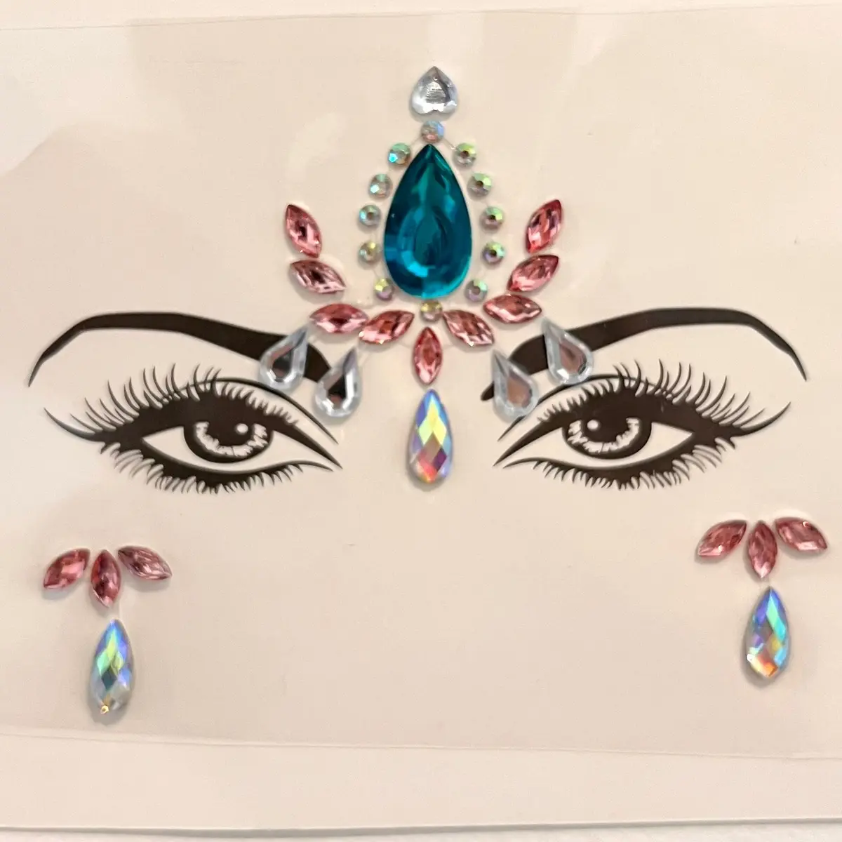 Queen Face Jewels for Halloween Costume, Carnival or Festivals. Snowflake Princess, Cleopatra, Fairy Costume Accessory