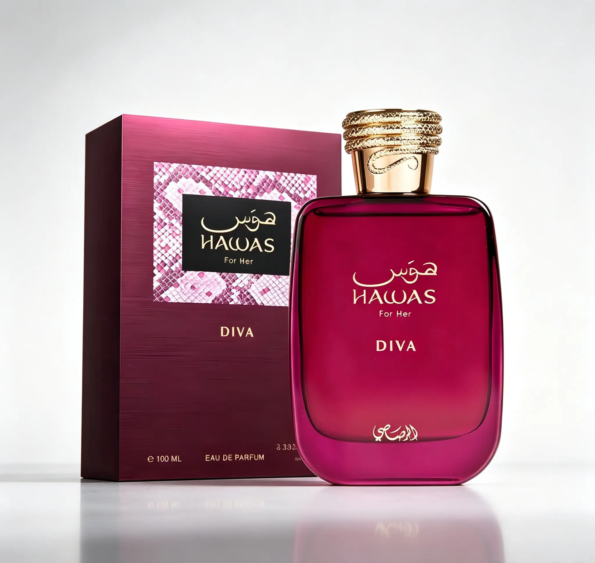 Hawas For Her Diva EDP 3.38 fl.oz 100ml｜Women’s Luxurious Long‑Lasting Eau de Parfum｜Elegant Glam Fragrance For Daily & Special Occasions For Her