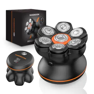 MAXGROOM Bald Head Shavers, 7D 360 Degree Waterproof Head Hair Shaver with Upgraded Flexible Blade, Long Battery Life, Wet/dry Grooming Shaver & Accessories, Smooth Shaving Experience