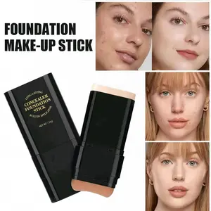 Face Foundation Contour Stick Long-wear Lightweight Brighten Stick Blemish Contouring Face Concealer Beauty Makeup 01#IVORY dual Cosmetic skin tint Color Changing Full Coverage