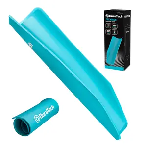 DURATECH Flexible Funnel, Multi-Purpose Form a Funnel for Automotive Use, Upgraded Premium Aluminium Core and Thickened Silicone Outer Shell, Flexible Draining Tool for Oil Changes, Blue