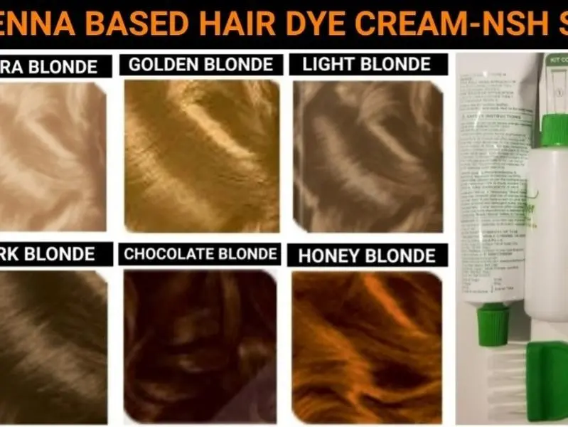 Blonde Henna Hair Dye Cream Kit-Dye Gray Hair Ultra Blonde-Golden Blonde-Light Blonde-Chocolate Blonde-Honey Blonde-Dark Blonde or Change Hair Color-Permanent Long Lasting Hair Dye Colors-Silicone Free-Organic-Suitable for Women-Men-All Genders