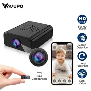 VAVUPO Mini Spy Camera for Baby, Pets & Home. Battery Operated Hidden Nanny Cam with 1500mAh High Capacity. Small, Portable Wireless Camera with Motion Detection, Night Vision. Free 32GB SD Card Included