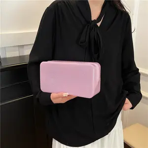 Dopamine Clear Waterproof Clutch For Women, Fashion Simple Versatile Makeup Bag, High Quality Portable Travel Wash Bag, Lightweight Transparent Handbag For Daily Vacation Shopping Beach Party