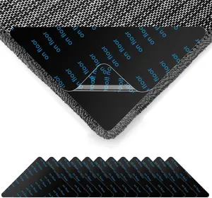 Carpet Tape,Rug Grippers,Triangle Rug Stickers,Non Slip Rug Pads–Reusable & Keeps Corners Flat on Any Floor (Black/12PCS)
