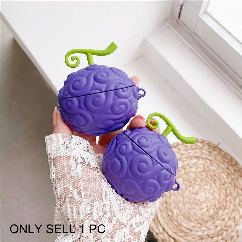 1 piece of fruit earphone case,Cute Wireless Bluetooth-compatible Earbuds Earphone Case, Shockproof Durable Protection Fashion Accessory, Headphone Accessories, Compatible with AirPods Pro3/1/2/3/4-Pro-Pro2, Earphone Protective Cover