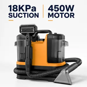 BSNAW Portable Carpet & Upholstery Cleaner Machine, 450W 18KPa Wet Vacuum Spot Cleaner with Water Spray for Couch, Sofa, Car Seats, Rugs & Fabric