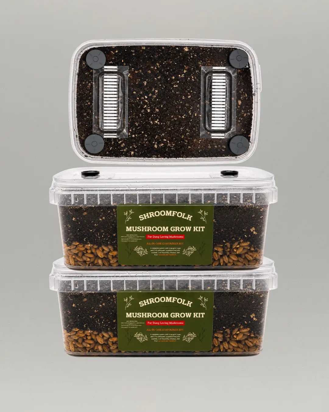 2-Pack CVG Mushroom Grow-Tub kit (1200ml All-in-One)